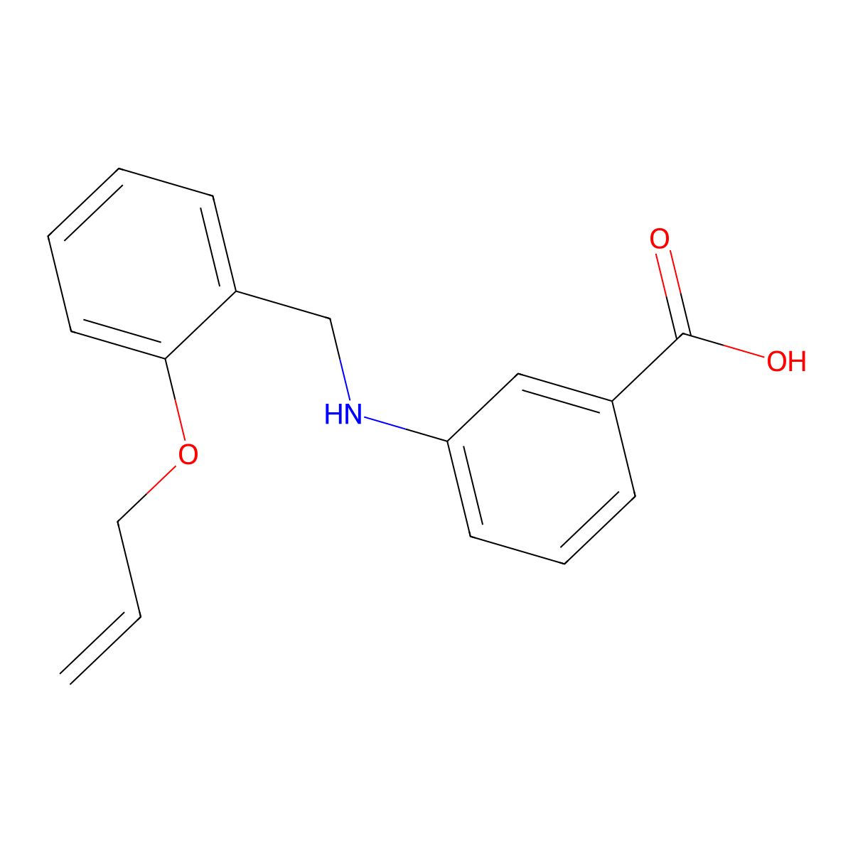 3-{[2-(Prop-2-en-1-yloxy)benzyl]amino}benzoic acid molecular structure, CAS 708994-03-0