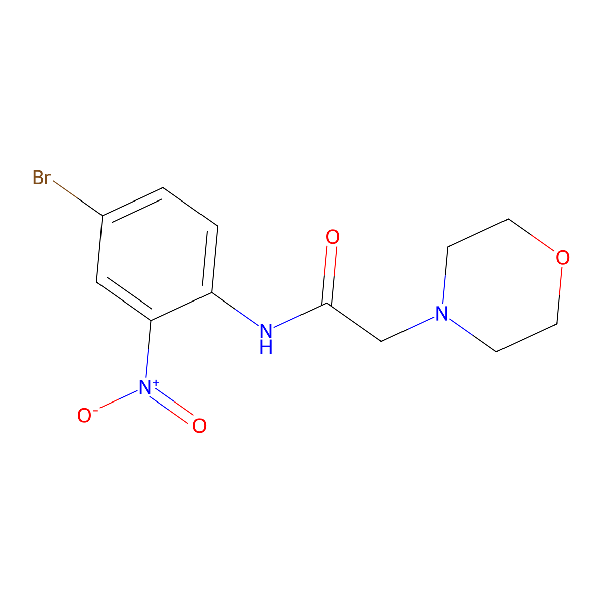 N-(4-bromo-2-nitrophenyl)-2-morpholin-4-ylacetamide molecular structure, CAS 708994-31-4