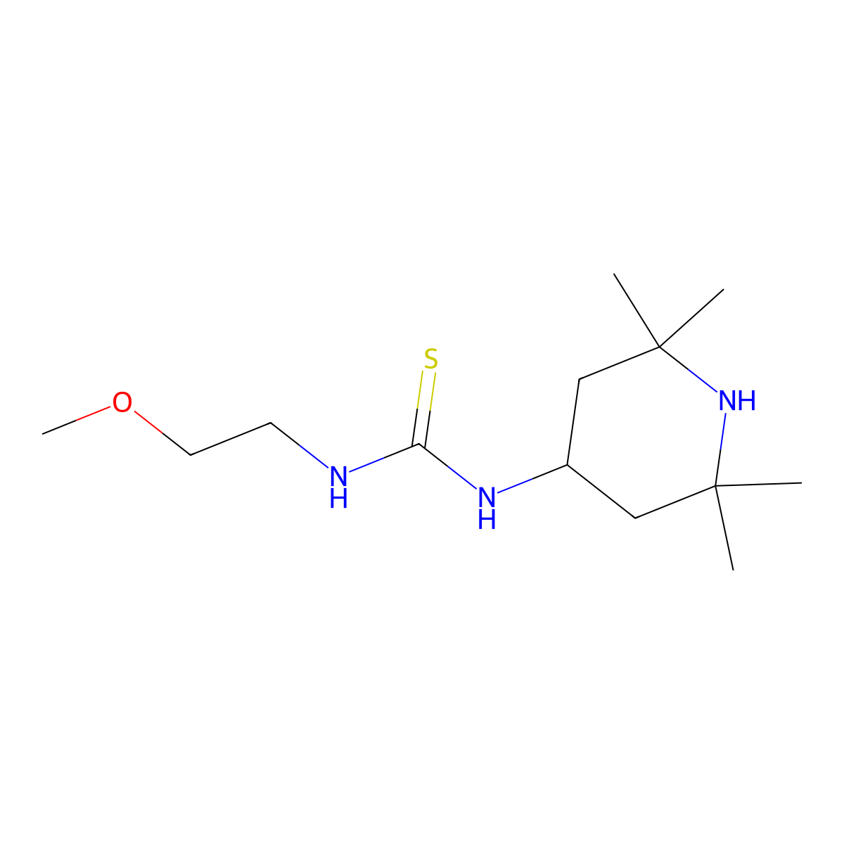 1-(2-Methoxyethyl)-3-(2,2,6,6-tetramethylpiperidin-4-yl)thiourea molecular structure, CAS 708994-34-7