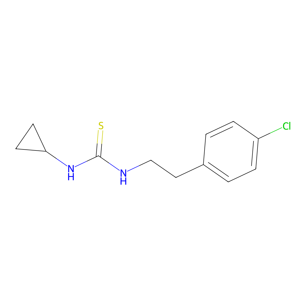 1-[2-(4-Chlorophenyl)ethyl]-3-cyclopropylthiourea molecular structure, CAS 708994-77-8