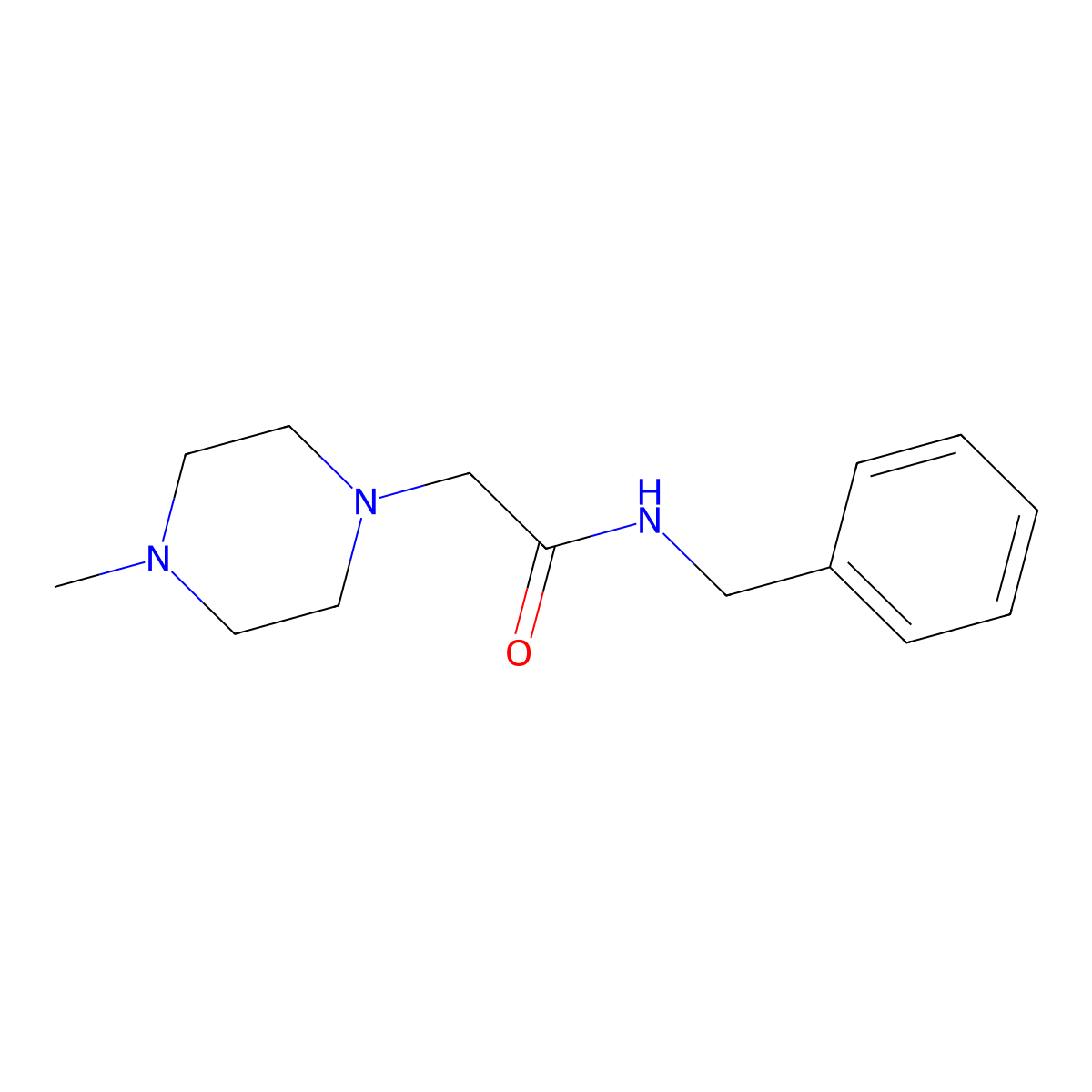 N-benzyl-2-(4-methylpiperazin-1-yl)acetamide molecular structure, CAS 708994-96-1