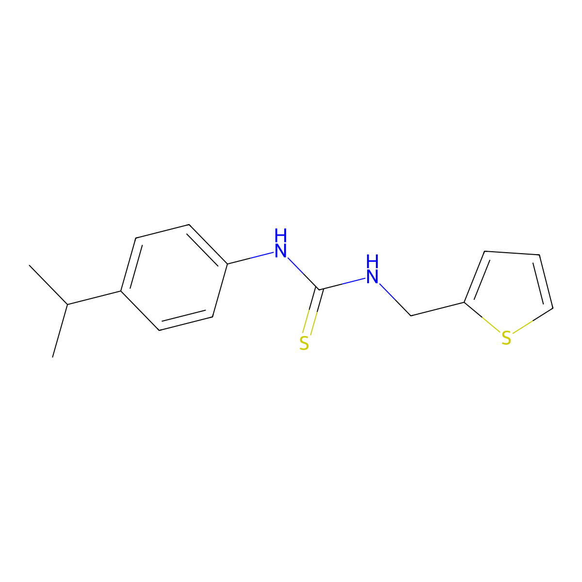 1-(4-Propan-2-ylphenyl)-3-(thiophen-2-ylmethyl)thiourea molecular structure, CAS 708995-16-8