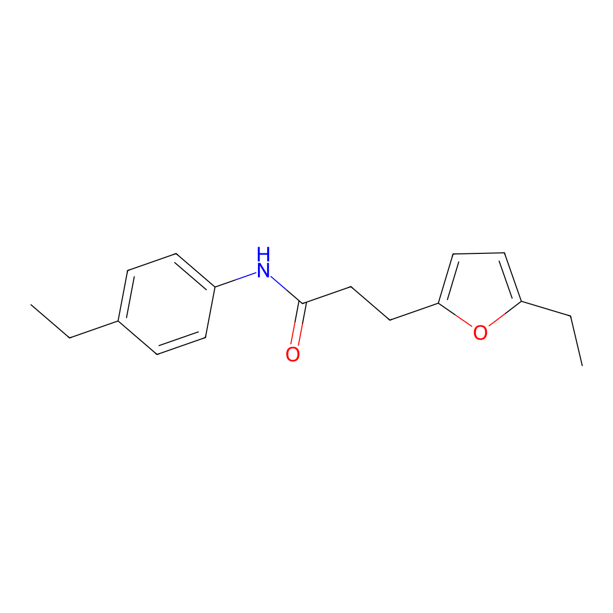 3-(5-ethylfuran-2-yl)-N-(4-ethylphenyl)propanamide molecular structure, CAS 708996-06-9