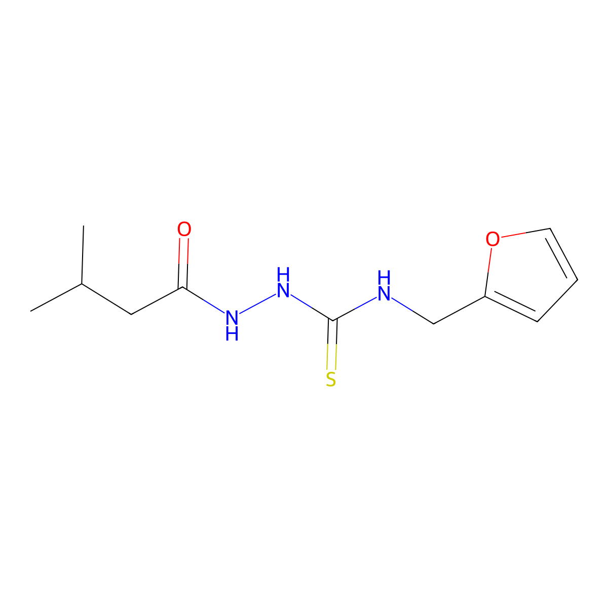 1-(Furan-2-ylmethyl)-3-(3-methylbutanoylamino)thiourea molecular structure, CAS 708996-25-2