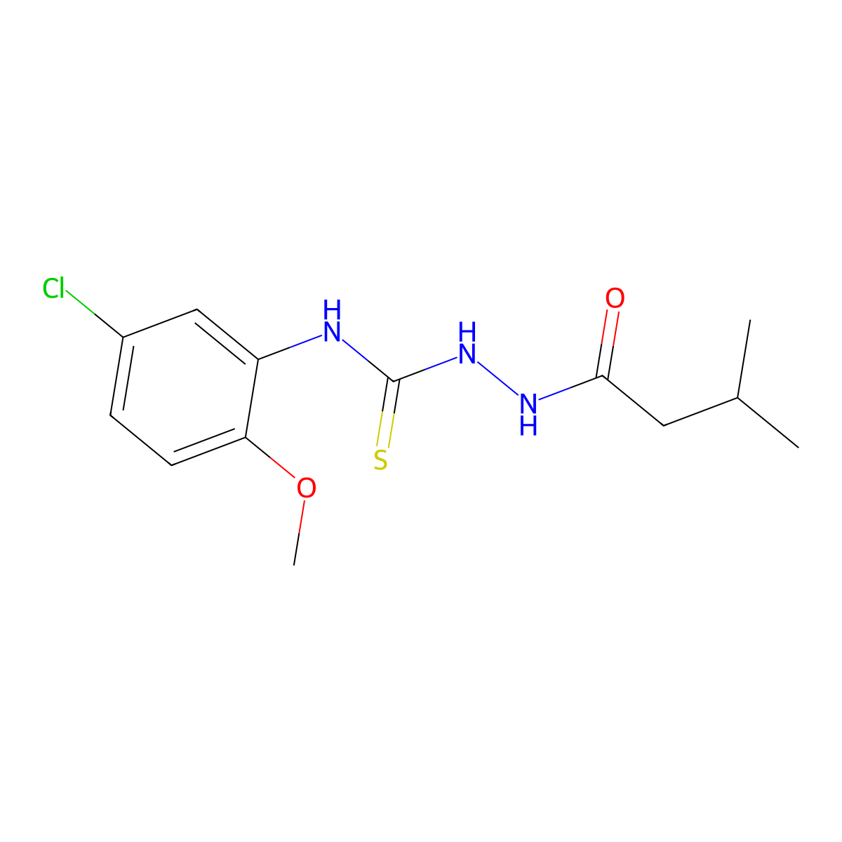 1-(5-Chloro-2-methoxyphenyl)-3-(3-methylbutanoylamino)thiourea molecular structure, CAS 708996-39-8