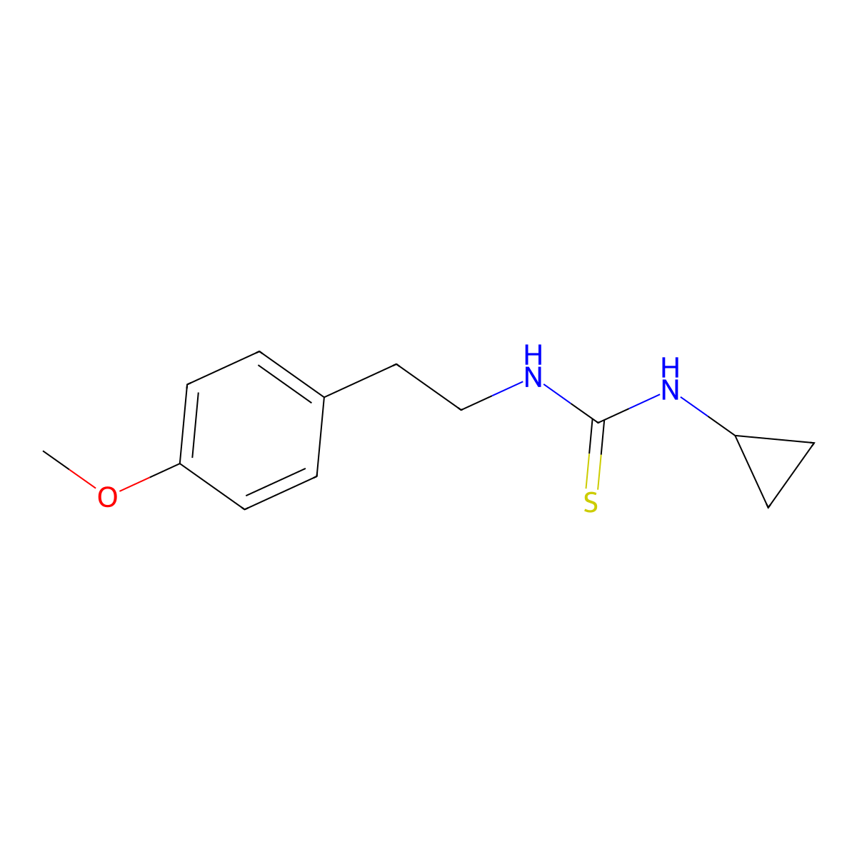 1-Cyclopropyl-3-[2-(4-methoxyphenyl)ethyl]thiourea molecular structure, CAS 708996-49-0