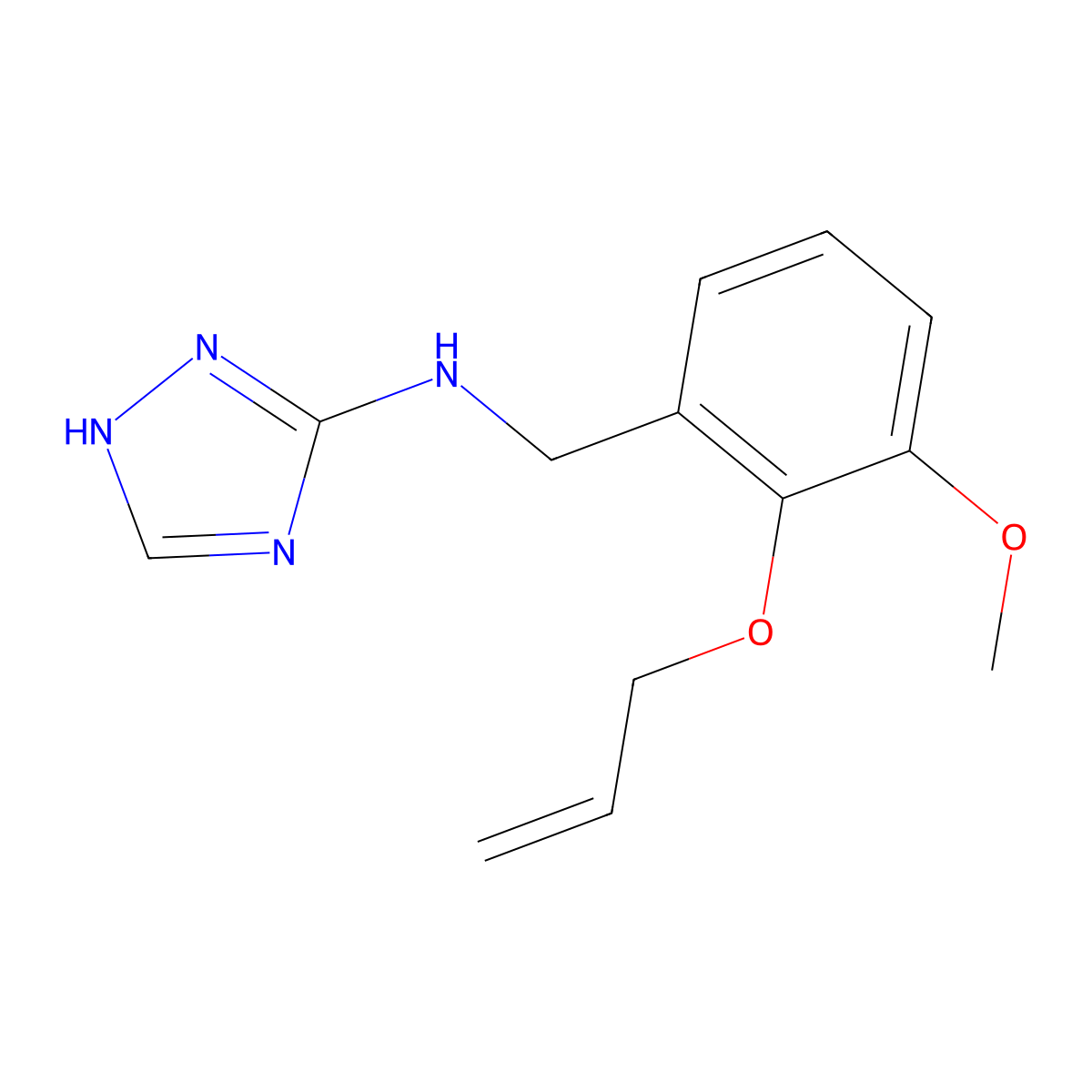 (2-Allyloxy-3-methoxy-benzyl)-(1H-[1,2,4]triazol-3-yl)-amine molecular structure, CAS 708996-56-9