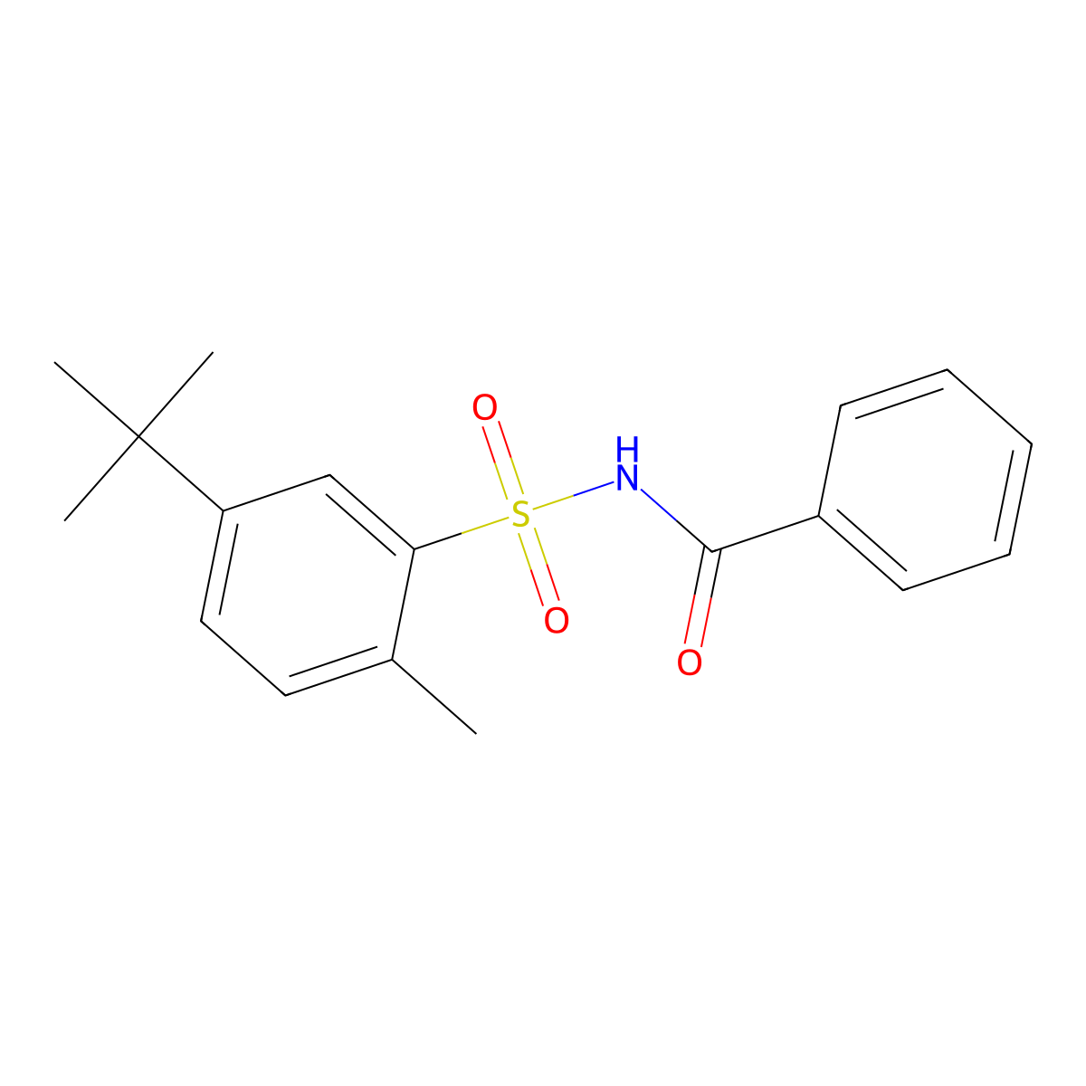 N-(5-tert-butyl-2-methylphenyl)sulfonylbenzamide molecular structure, CAS 708996-79-6