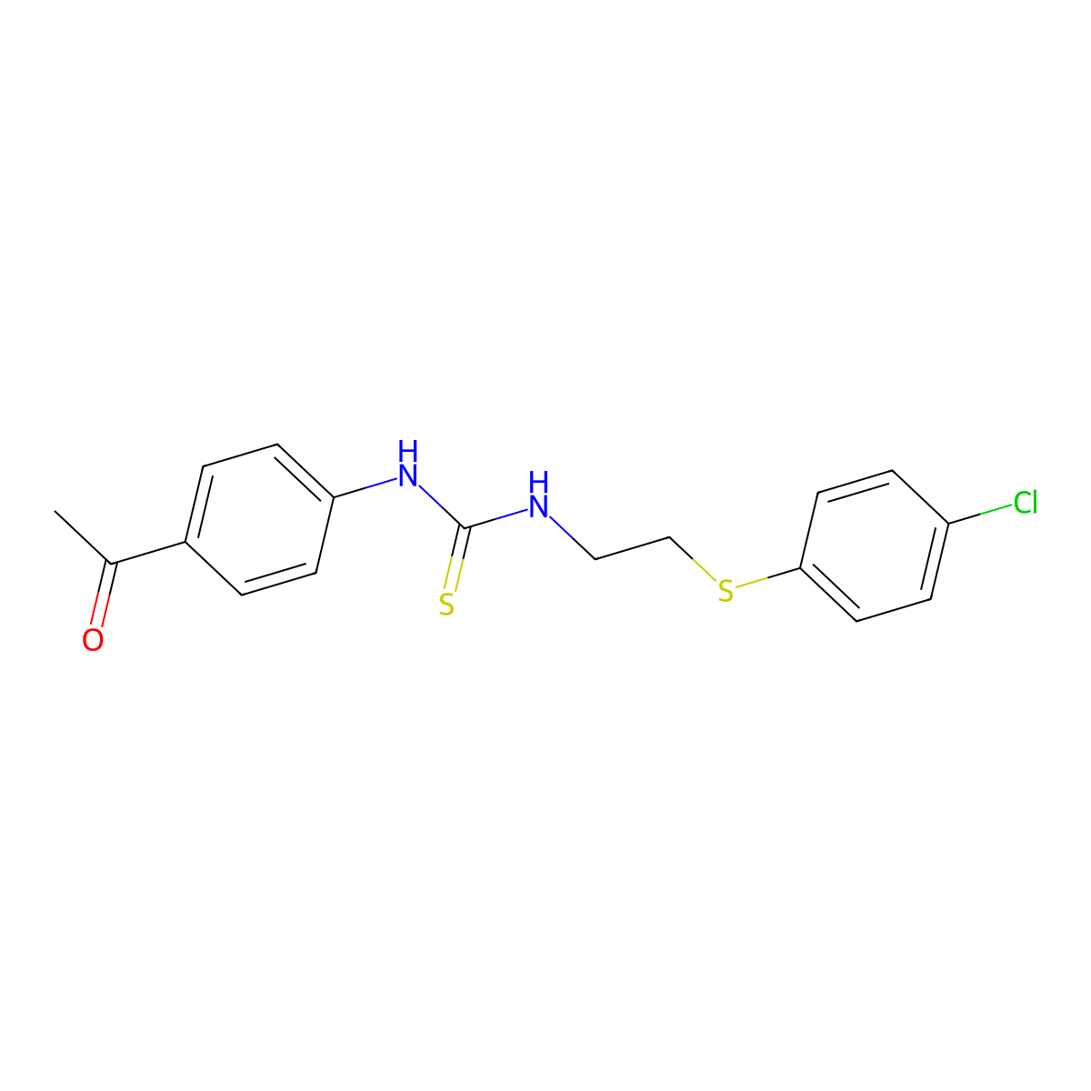 1-(4-Acetylphenyl)-3-[2-(4-chlorophenyl)sulfanylethyl]thiourea molecular structure, CAS 708997-21-1