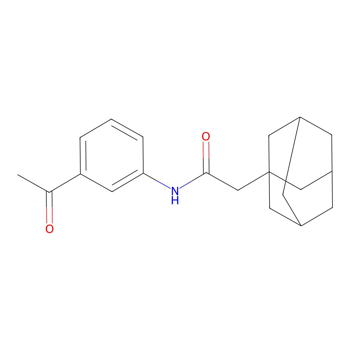 N-(3-acetylphenyl)-2-(1-adamantyl)acetamide molecular structure, CAS 708997-40-4