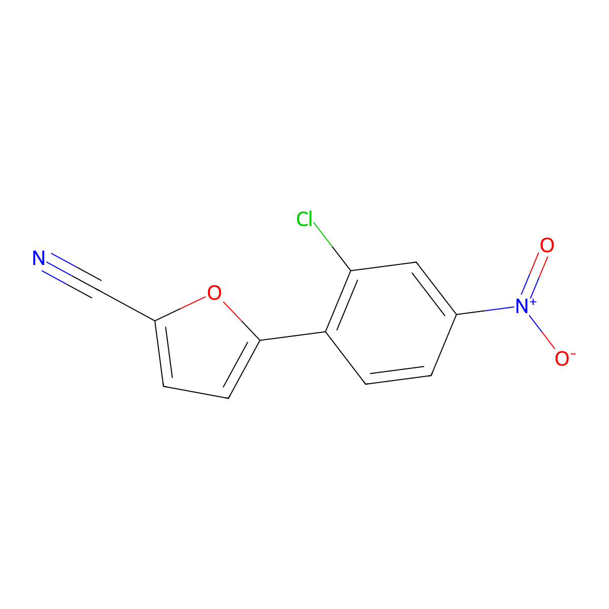 5-(2-Chloro-4-nitrophenyl)furan-2-carbonitrile molecular structure, CAS 708997-55-1