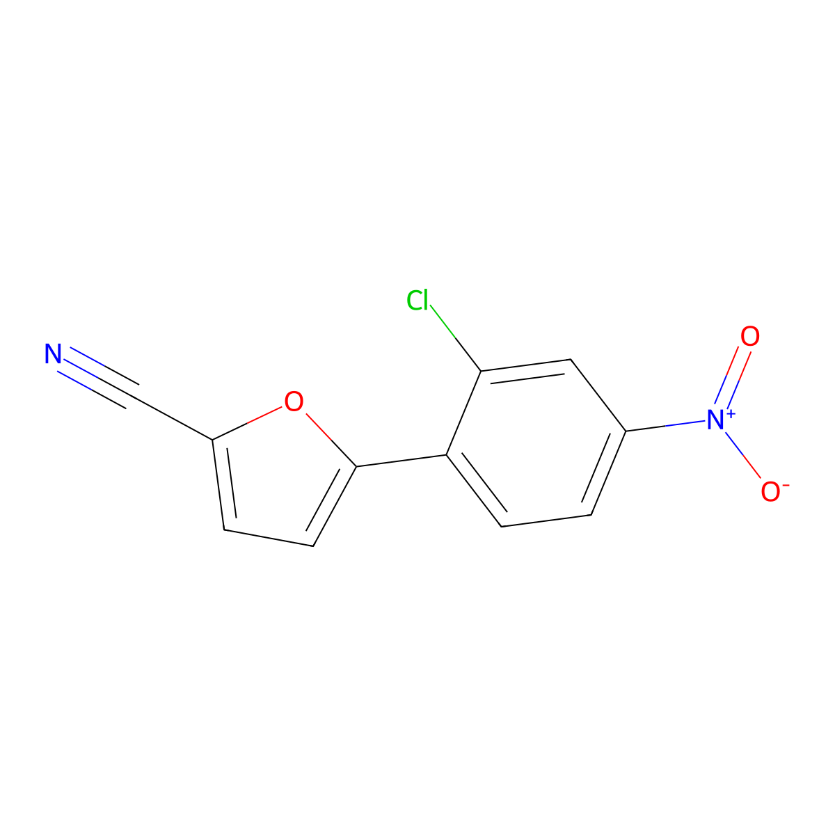 5-(2-Chloro-4-nitrophenyl)furan-2-carbonitrile molecular structure, CAS 708997-55-1
