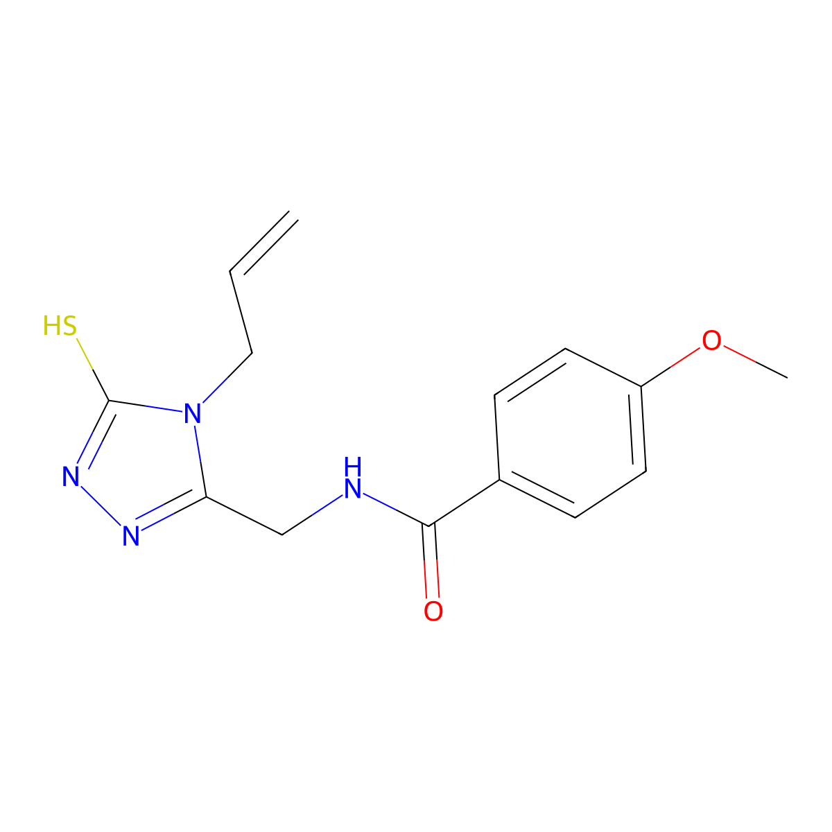 N-(4-Allyl-5-mercapto-4H-[1,2,4]triazol-3-ylmethyl)-4-methoxy-benzamide molecular structure, CAS 708997-72-2