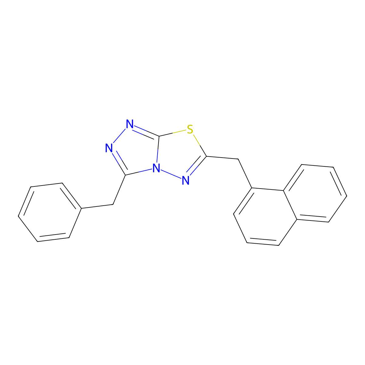 3-Benzyl-6-(1-naphthylmethyl)[1,2,4]triazolo[3,4-b][1,3,4]thiadiazole molecular structure, CAS 708997-85-7
