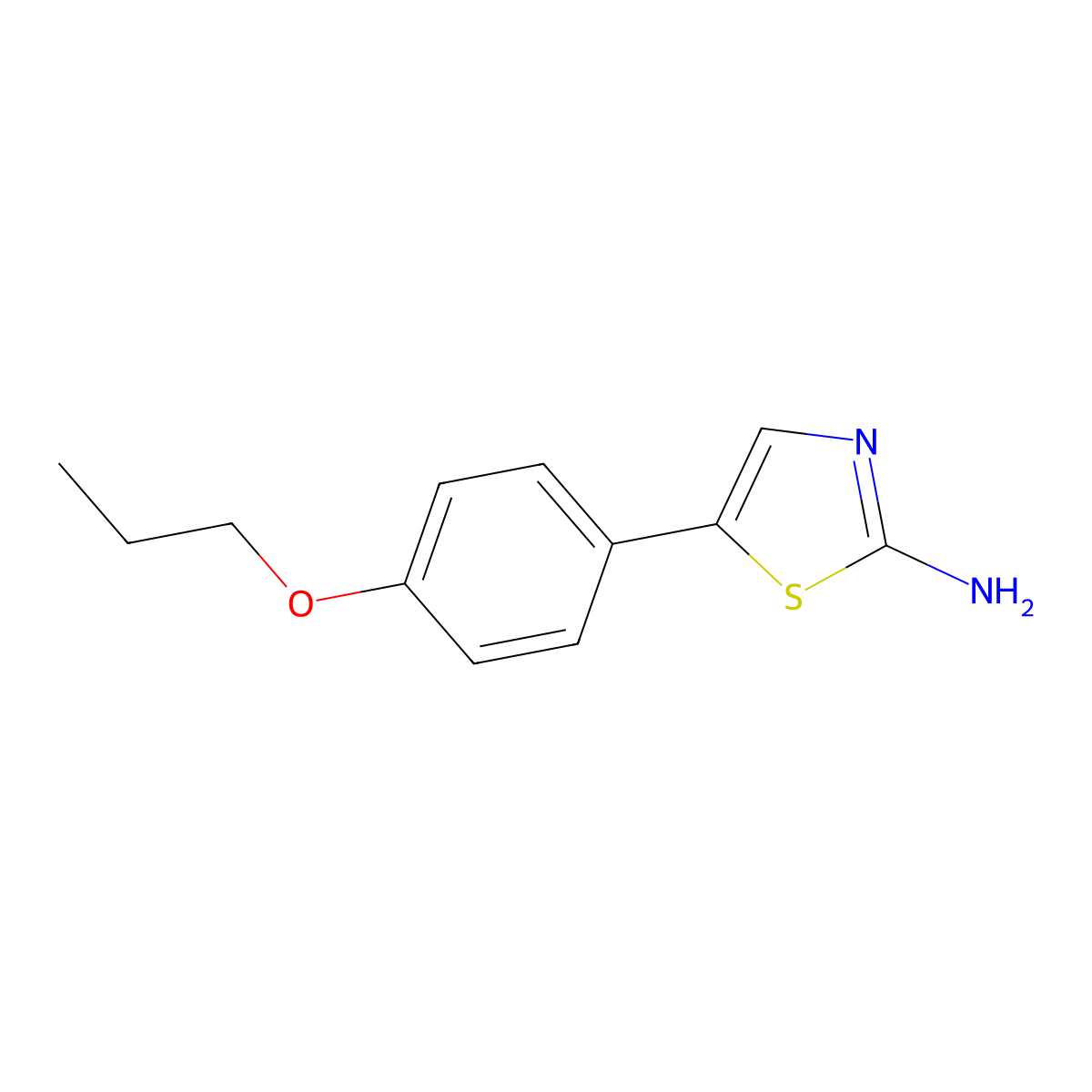 5-(4-Propoxyphenyl)thiazol-2-amine molecular structure, CAS 708998-04-3