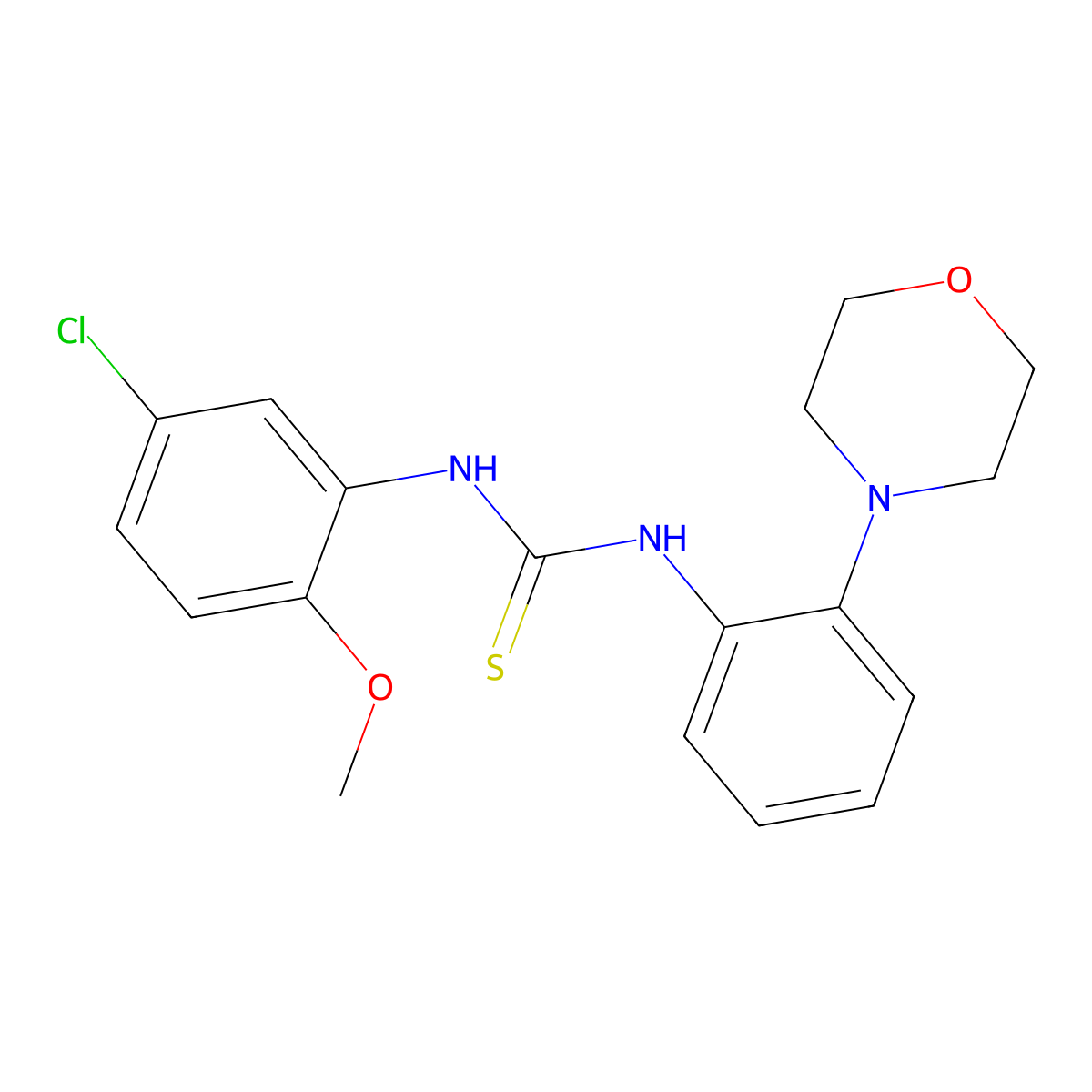 1-(5-Chloro-2-methoxyphenyl)-3-(2-morpholin-4-ylphenyl)thiourea molecular structure, CAS 708998-08-7