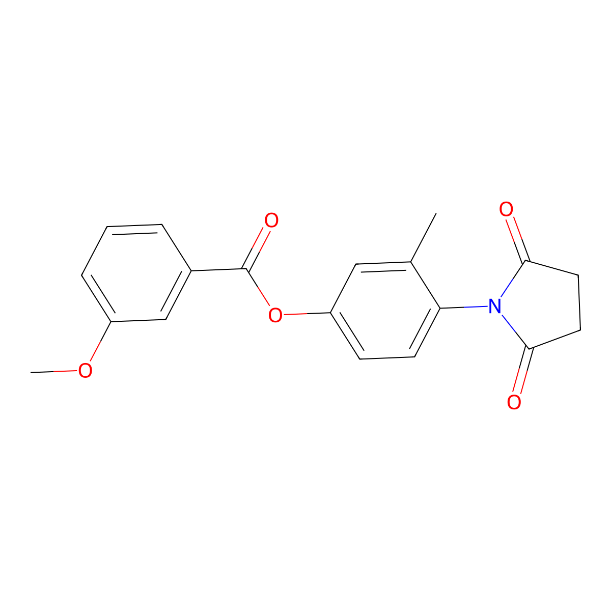 4-(2,5-Dioxopyrrolidin-1-yl)-3-methylphenyl 3-methoxybenzoate molecular structure, CAS 708998-38-3