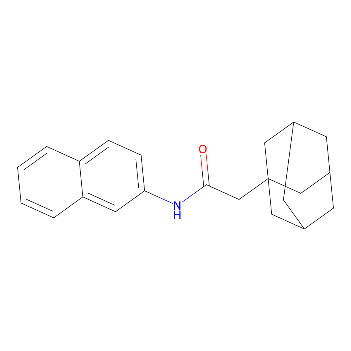 2-(1-adamantyl)-N-naphthalen-2-ylacetamide molecular structure, CAS 708999-12-6