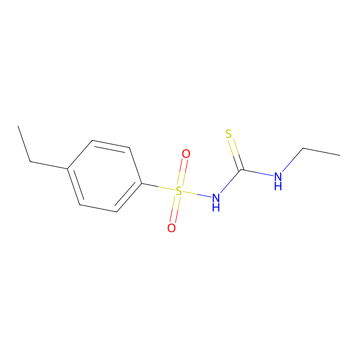 4-ethyl-N-(ethylcarbamothioyl)benzenesulfonamide molecular structure, CAS 708999-44-4