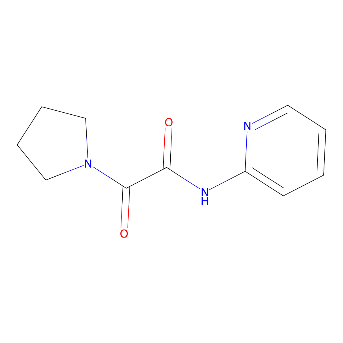 2-oxo-N-(pyridin-2-yl)-2-(pyrrolidin-1-yl)acetamide molecular structure, CAS 708999-51-3