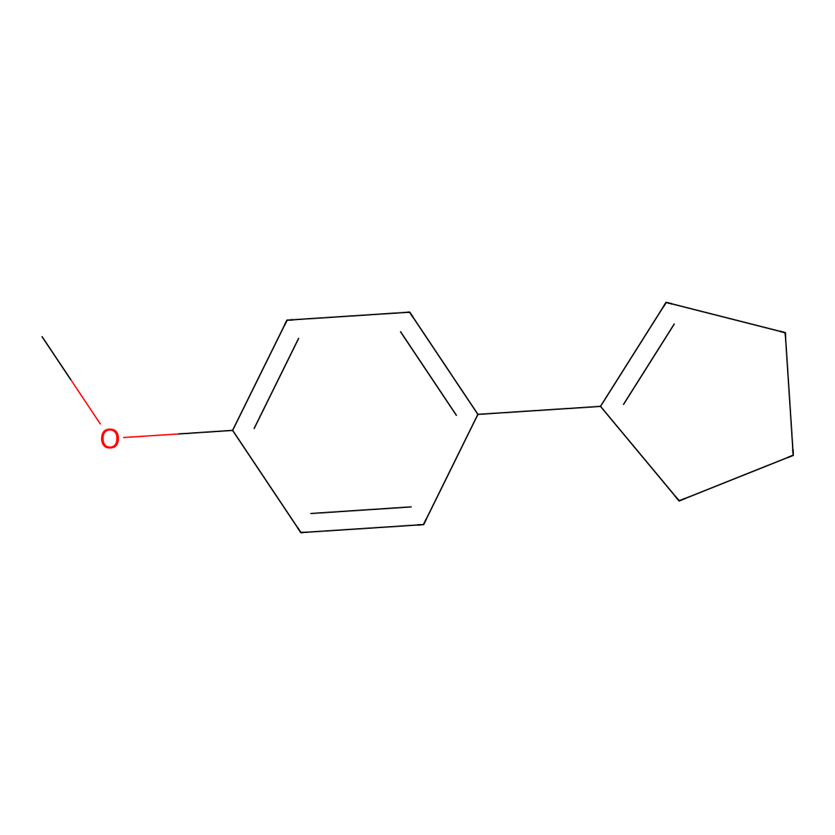 1-(Cyclopent-1-en-1-yl)-4-methoxybenzene molecular structure, CAS 709-12-6