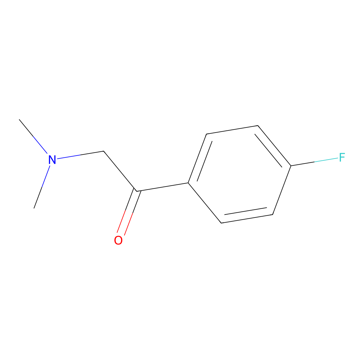 2-(Dimethylamino)-1-(4-fluorophenyl)ethan-1-one molecular structure, CAS 709-23-9