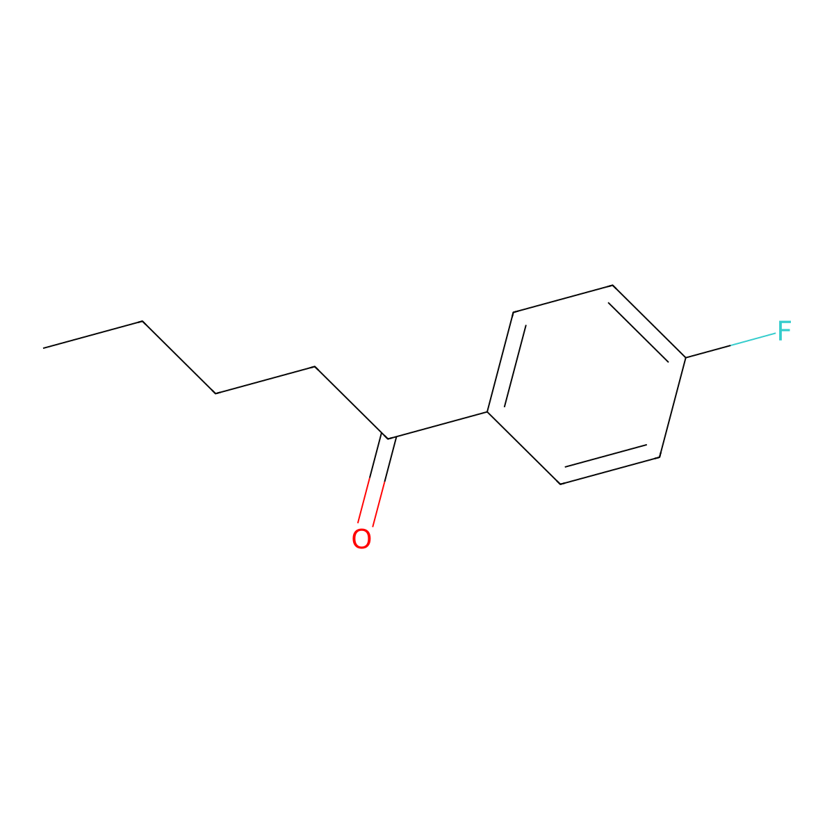 1-(4-Fluorophenyl)pentan-1-one molecular structure, CAS 709-24-0