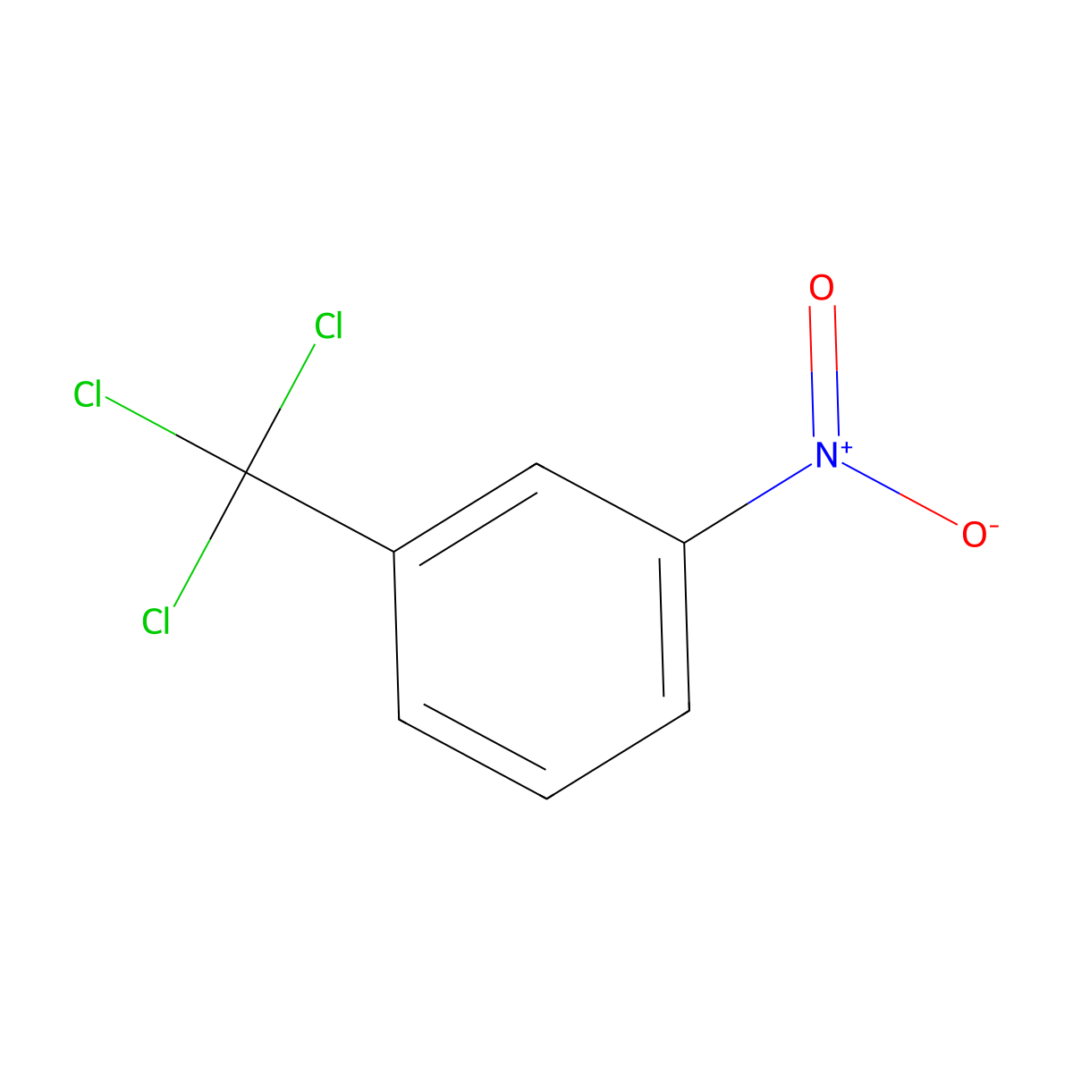 1-Nitro-3-(trichloromethyl)benzene molecular structure, CAS 709-58-0