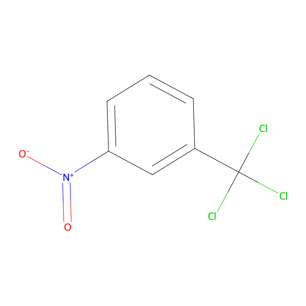 1-Nitro-3-(trichloromethyl)benzene molecular structure, CAS 709-58-0