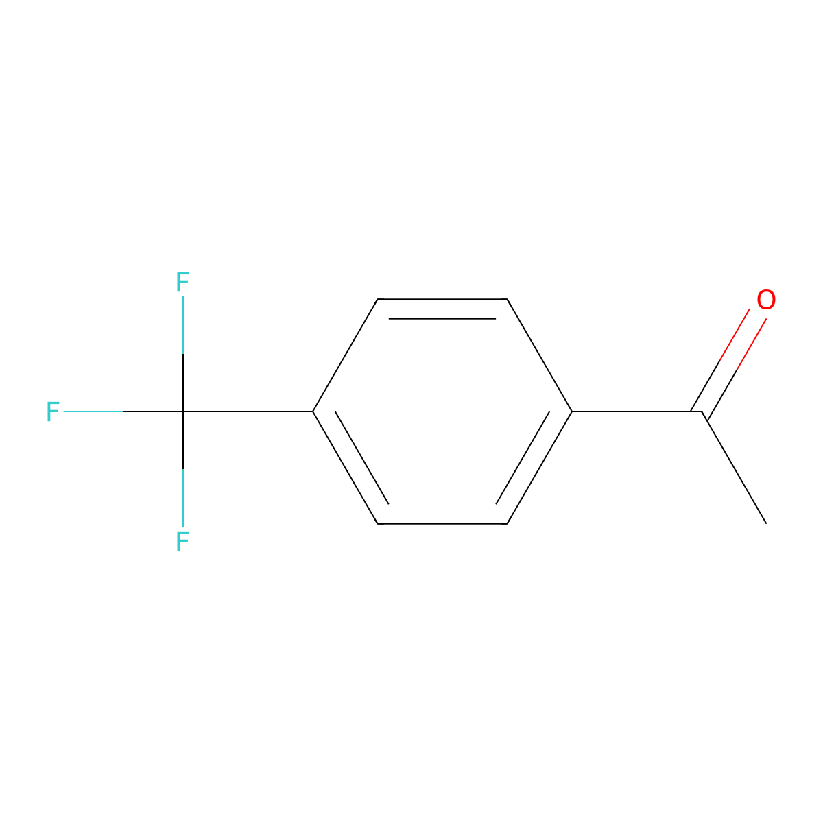 1-(4-(Trifluoromethyl)phenyl)ethan-1-one molecular structure, CAS 709-63-7