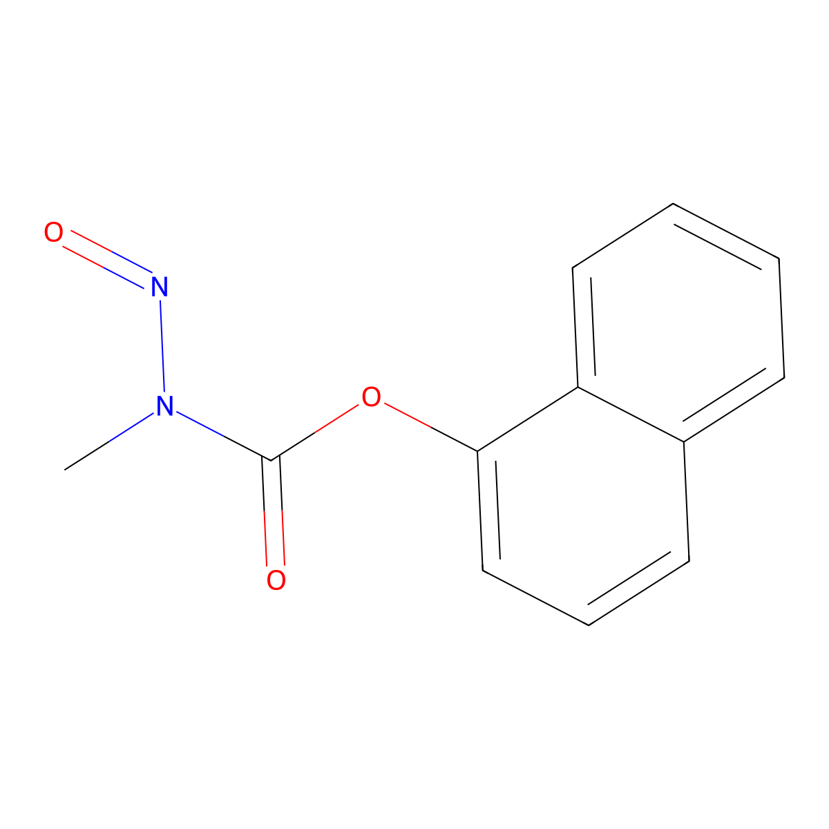 1-naphthalenyl N-methyl-N-nitrosocarbamate molecular structure, CAS 7090-25-7