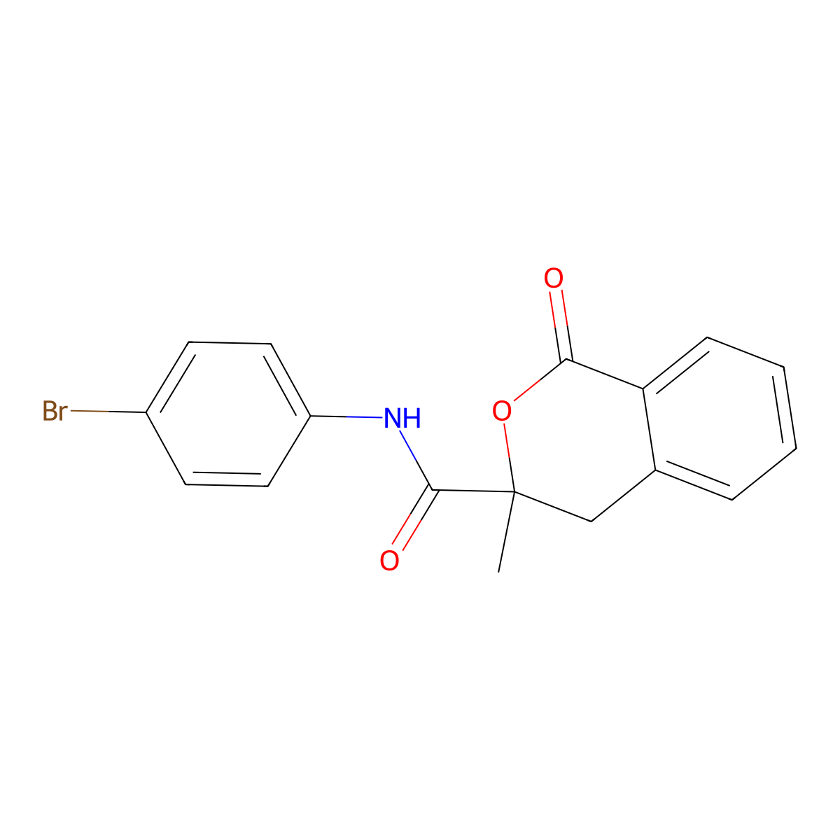 N-(4-bromophenyl)-3-methyl-1-oxoisochroman-3-carboxamide molecular structure, CAS 709000-35-1