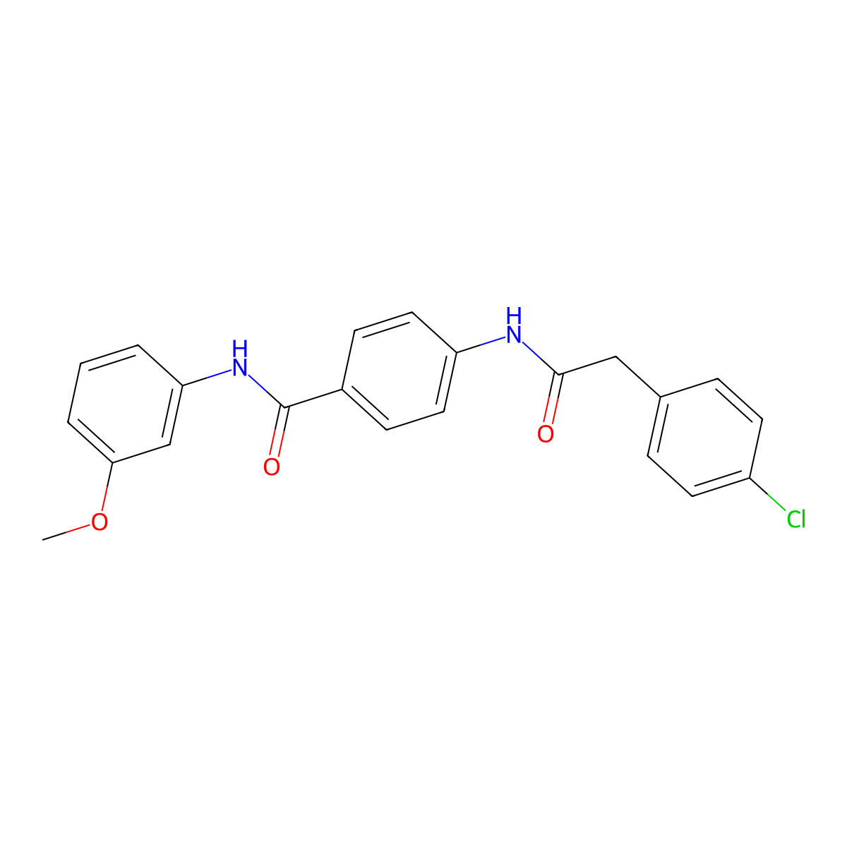 4-[[2-(4-chlorophenyl)acetyl]amino]-N-(3-methoxyphenyl)benzamide molecular structure, CAS 709000-57-7
