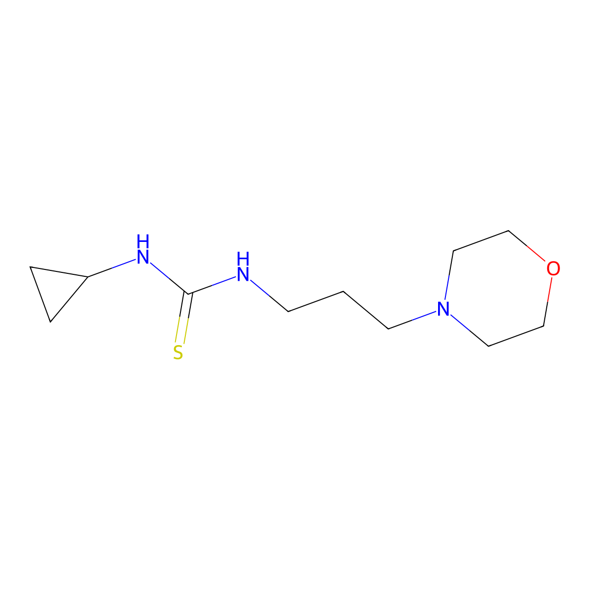 1-Cyclopropyl-3-(3-morpholin-4-ylpropyl)thiourea molecular structure, CAS 709000-91-9