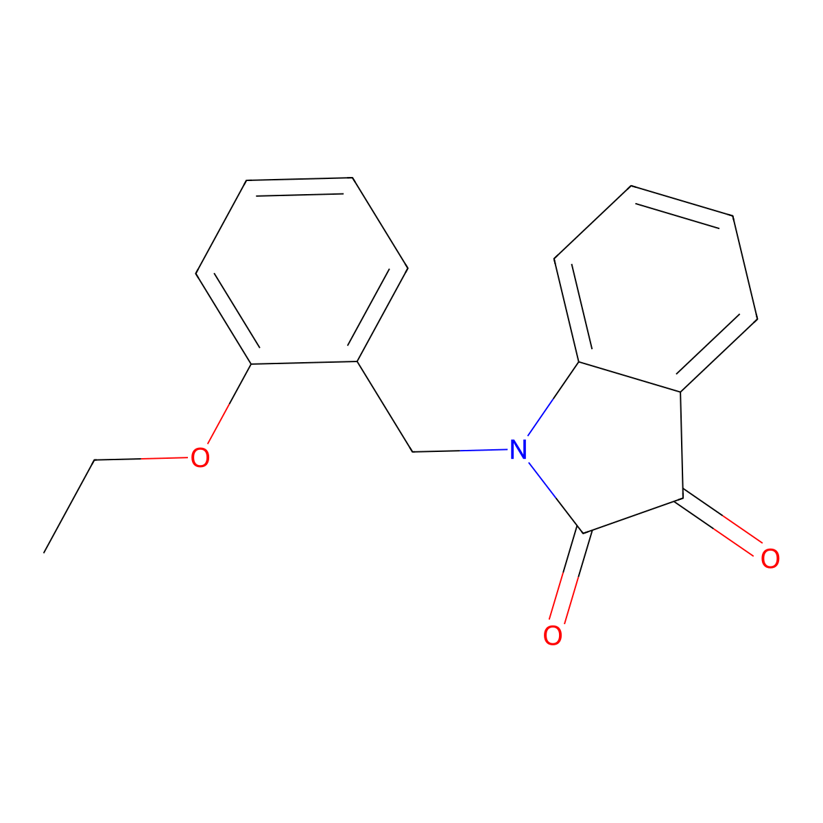 1-(2-Ethoxybenzyl)indoline-2,3-dione molecular structure, CAS 709001-00-3
