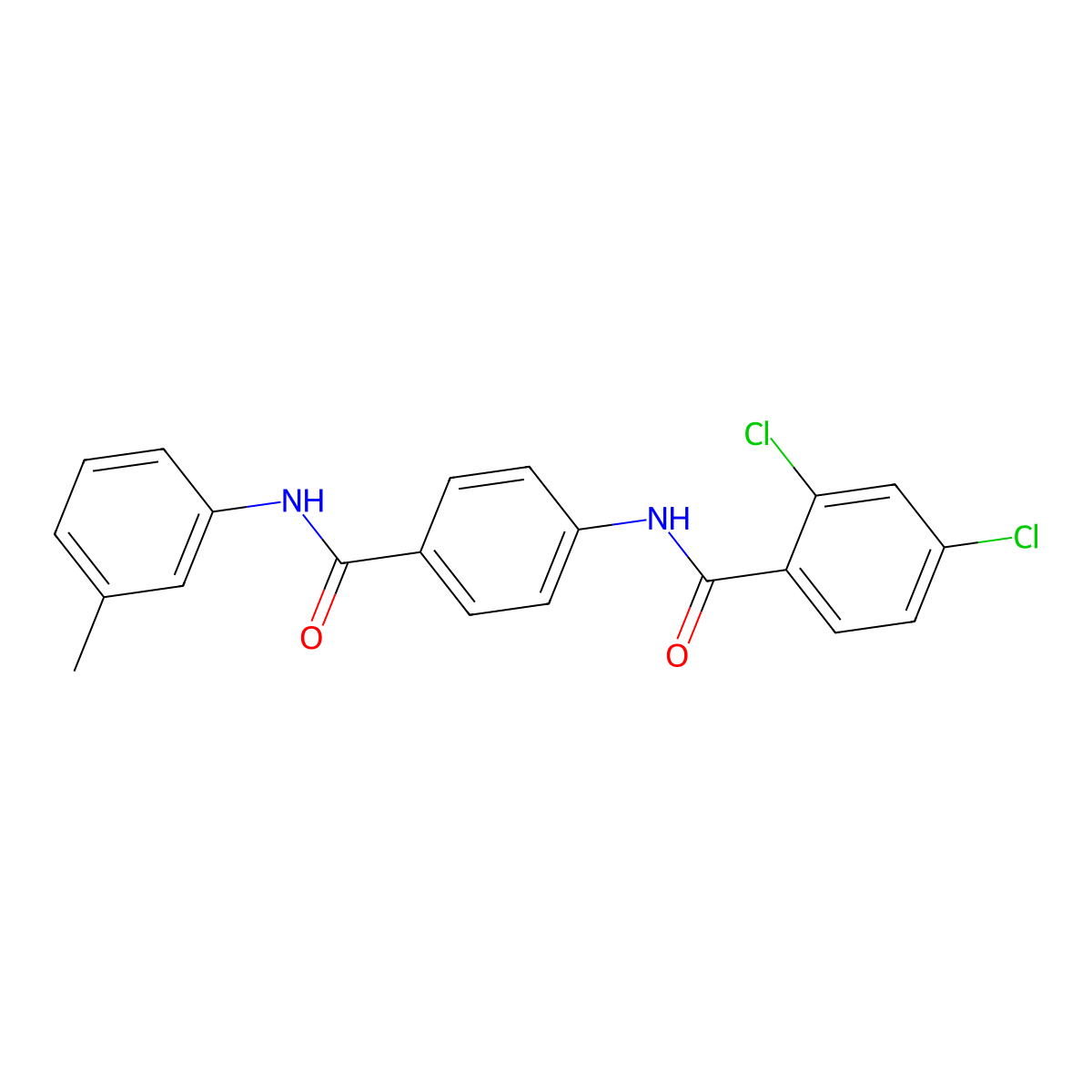 2,4-dichloro-N-[4-[(3-methylphenyl)carbamoyl]phenyl]benzamide molecular structure, CAS 709001-54-7