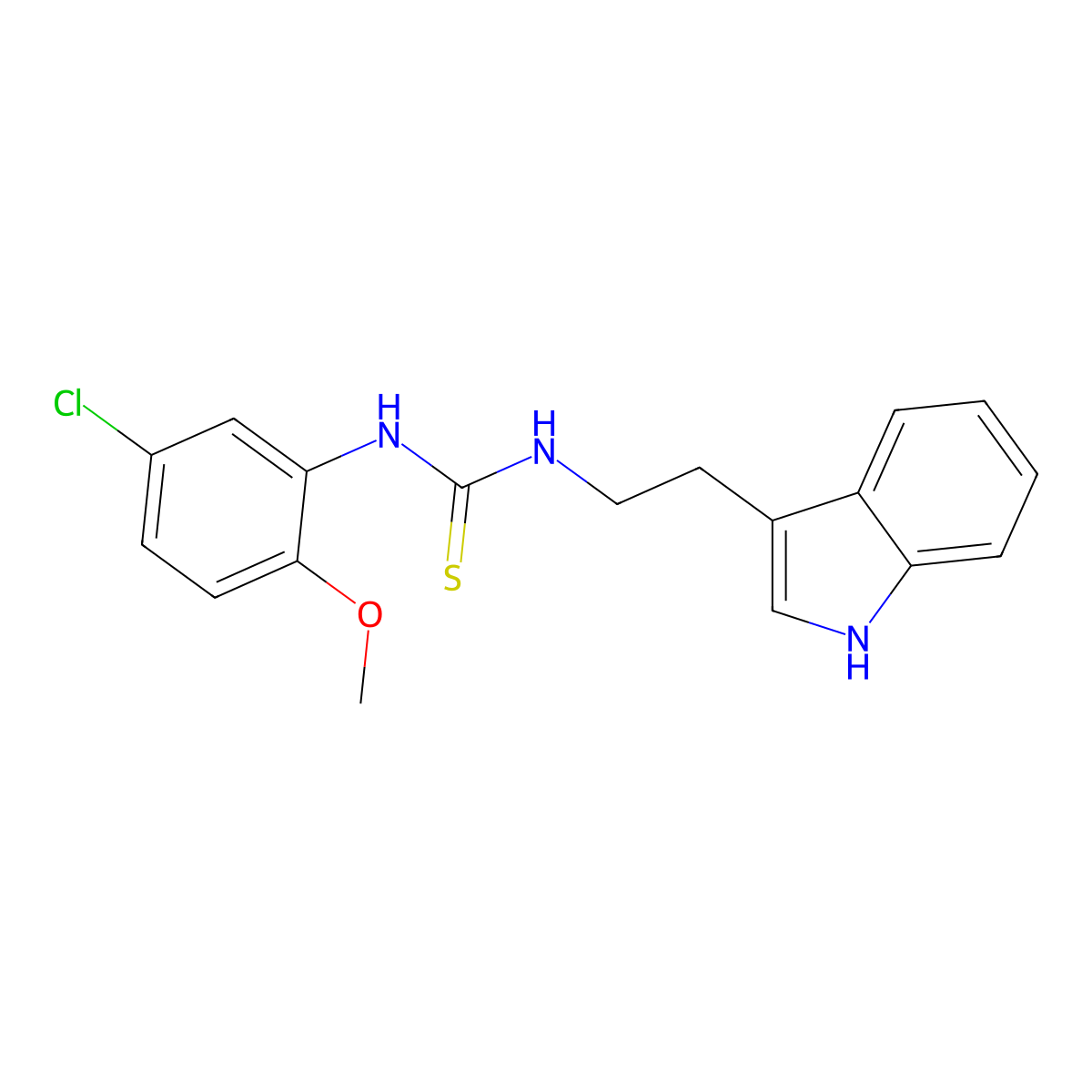 1-(5-chloro-2-methoxyphenyl)-3-[2-(1H-indol-3-yl)ethyl]thiourea molecular structure, CAS 709001-57-0