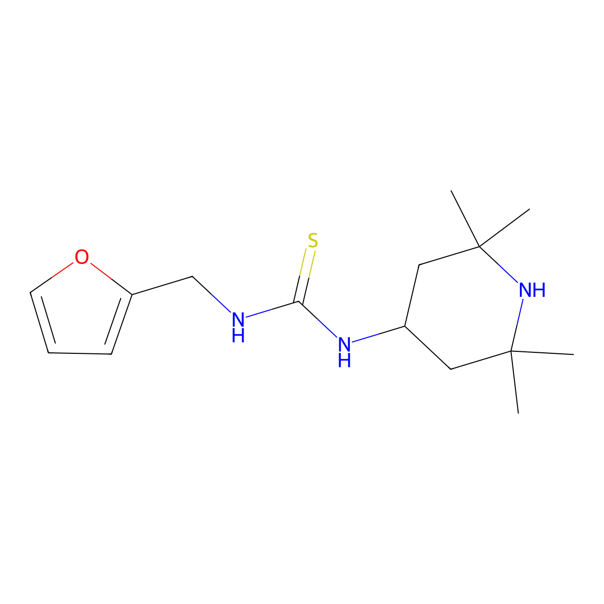 1-(Furan-2-ylmethyl)-3-(2,2,6,6-tetramethylpiperidin-4-yl)thiourea molecular structure, CAS 709001-77-4