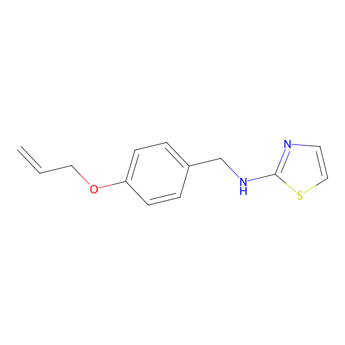 (4-Allyloxy-benzyl)-thiazol-2-yl-amine molecular structure, CAS 709001-80-9