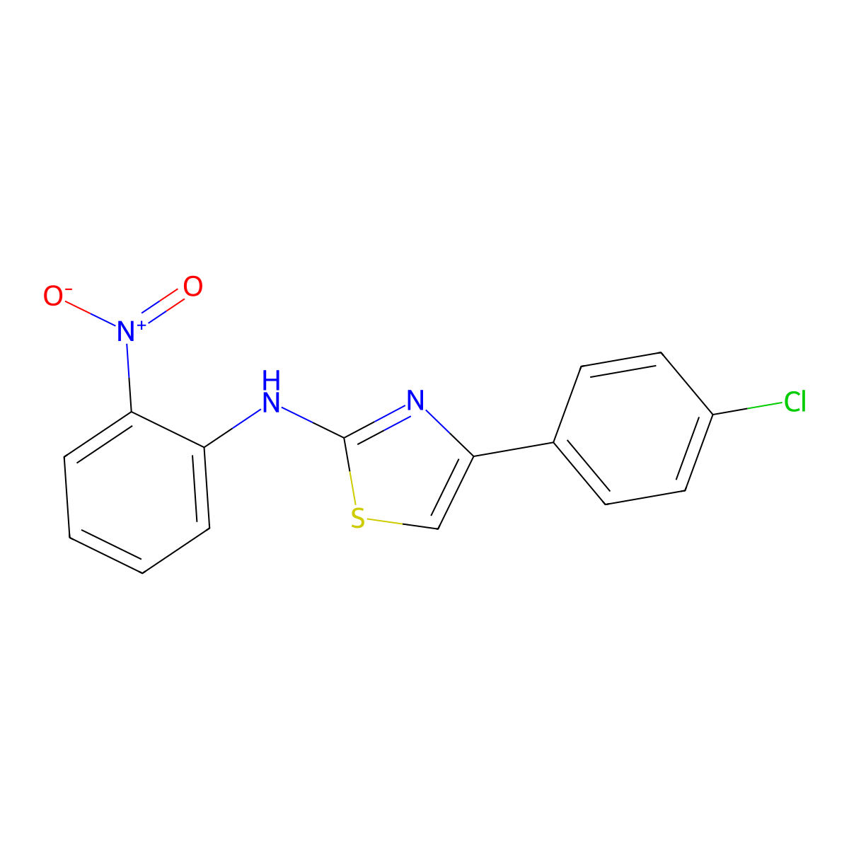 4-(4-Chlorophenyl)-N-(2-Nitrophenyl)-2-thiazolamine molecular structure, CAS 709002-19-7