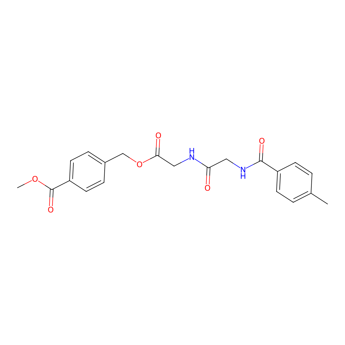 Methyl4-({[({[(4-methylbenzoyl)amino]acetyl}amino)acetyl]oxy}methyl)benzoate molecular structure, CAS 709002-41-5