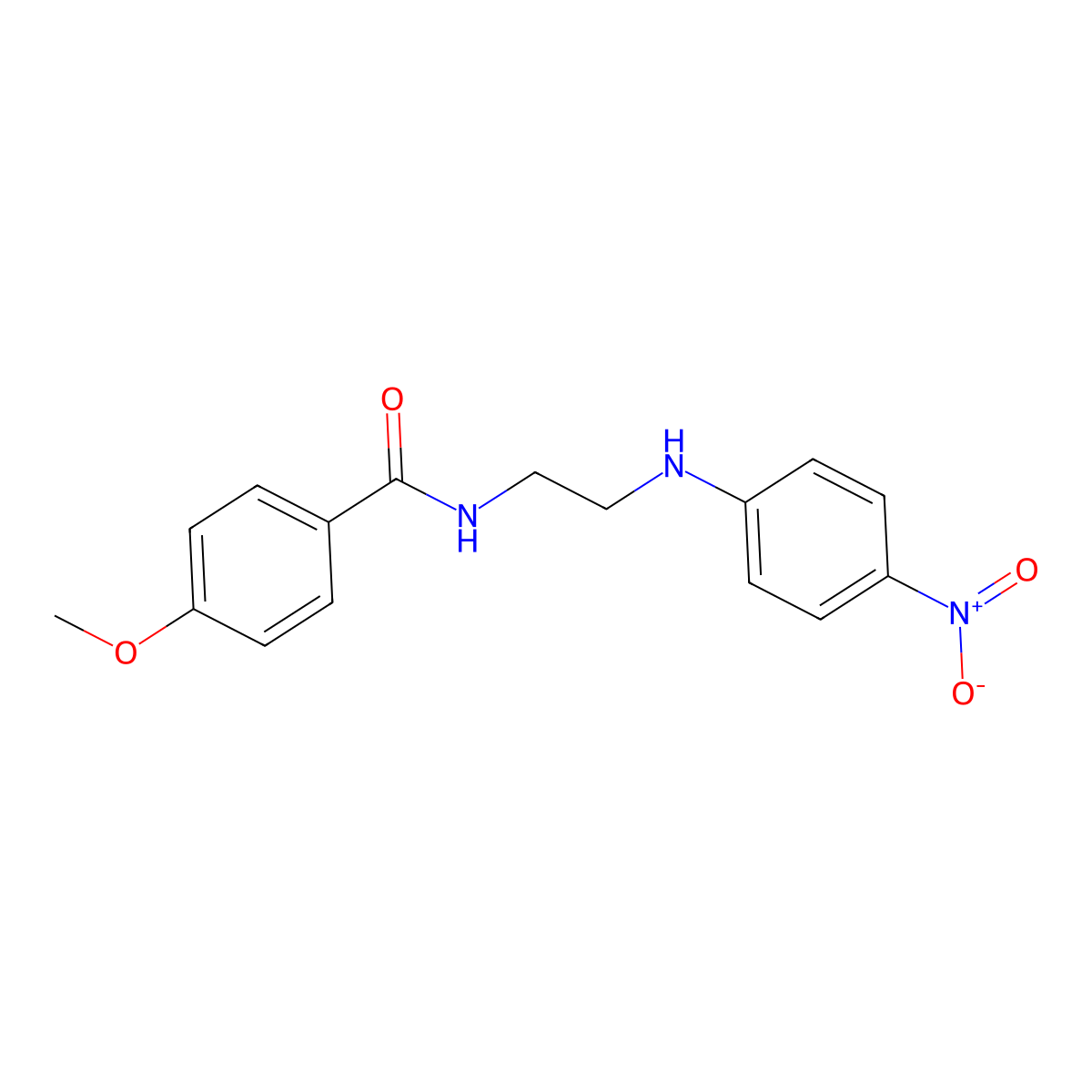 4-methoxy-N-{2-[(4-nitrophenyl)amino]ethyl}benzamide molecular structure, CAS 709002-93-7