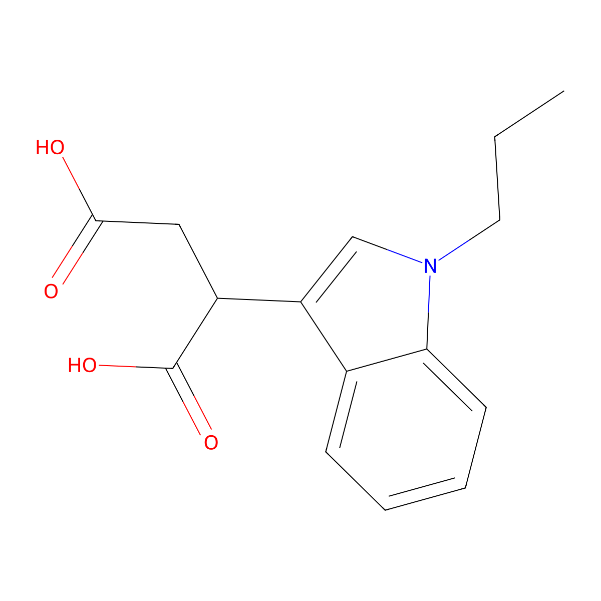 2-(1-propyl-1H-indol-3-yl)succinic acid molecular structure, CAS 709004-27-3