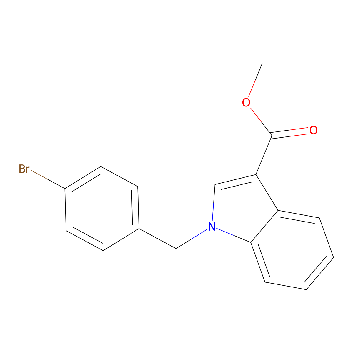 Methyl 1-[(4-bromophenyl)methyl]indole-3-carboxylate molecular structure, CAS 709004-41-1