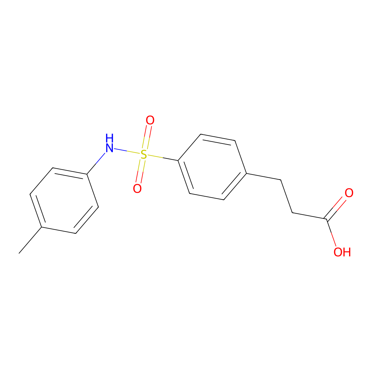 3-{4-[(4-Methylphenyl)sulfamoyl]phenyl}propanoic acid molecular structure, CAS 709004-61-5