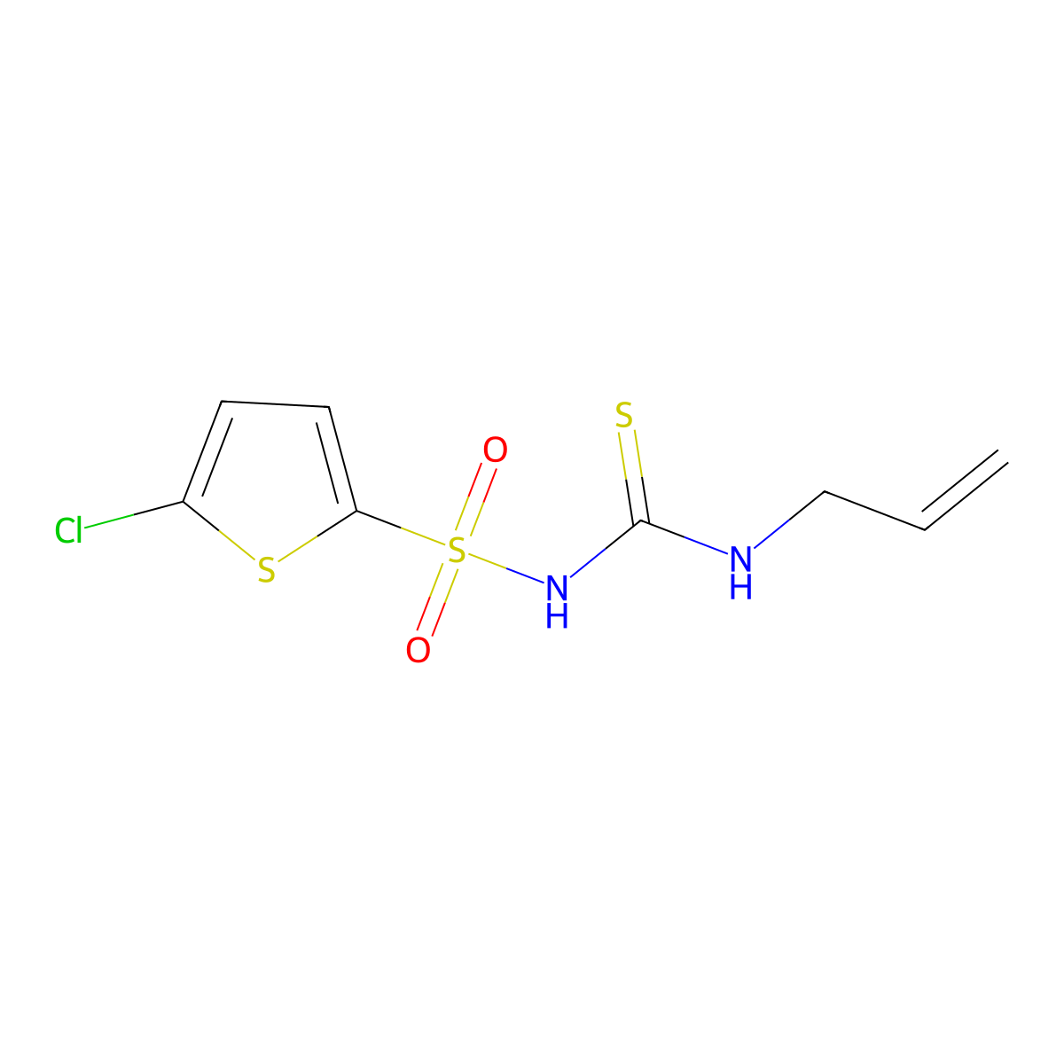1-(5-Chlorothiophen-2-yl)sulfonyl-3-prop-2-enylthiourea molecular structure, CAS 709005-22-1