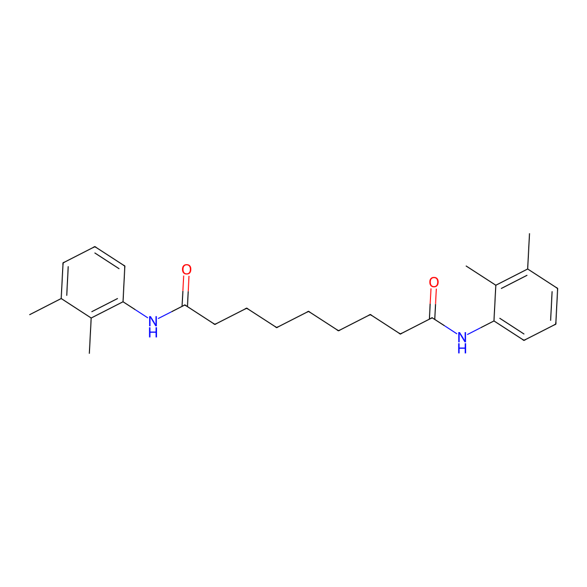 N,N'-bis(2,3-dimethylphenyl)nonanediamide molecular structure, CAS 709005-28-7