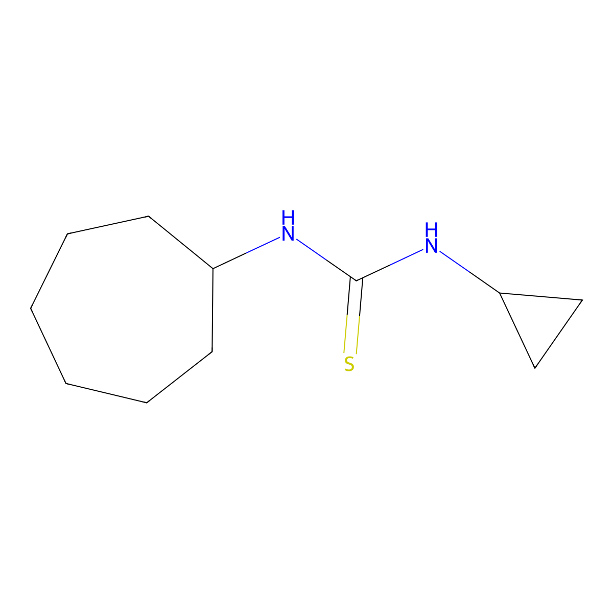 1-Cycloheptyl-3-cyclopropylthiourea molecular structure, CAS 709005-45-8