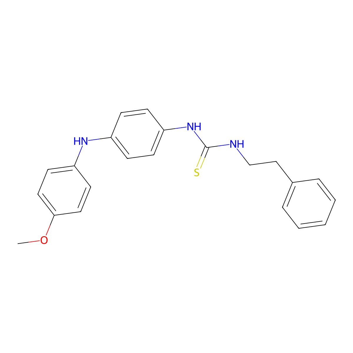 1-{4-[(4-Methoxyphenyl)amino]phenyl}-3-(2-phenylethyl)thiourea molecular structure, CAS 709005-77-6