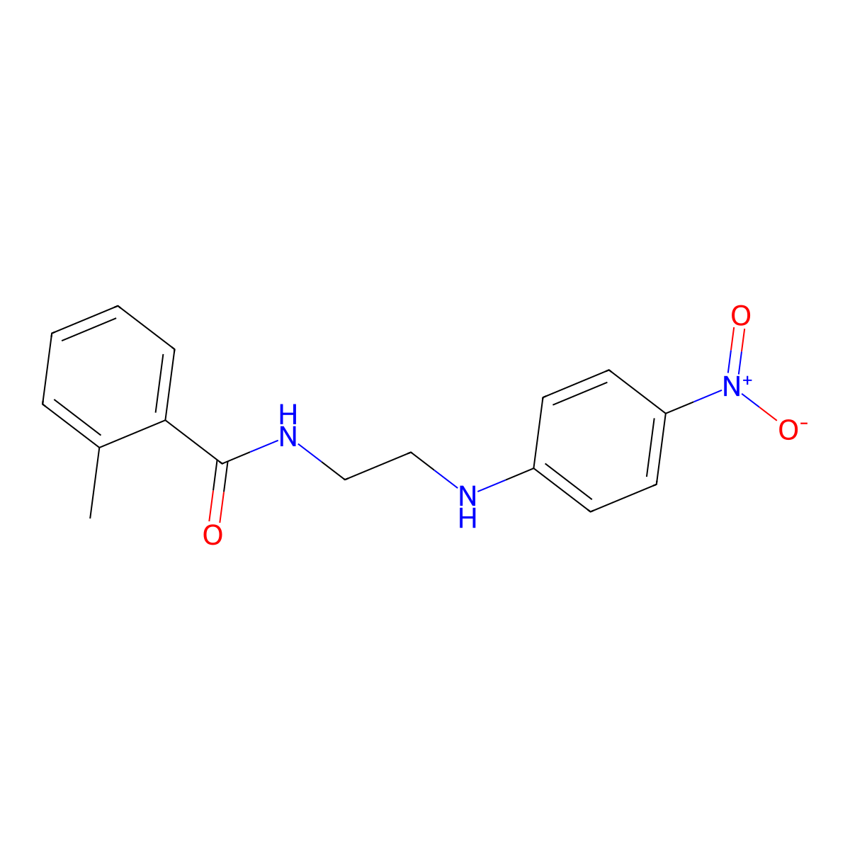 2-methyl-N-{2-[(4-nitrophenyl)amino]ethyl}benzamide molecular structure, CAS 709005-90-3